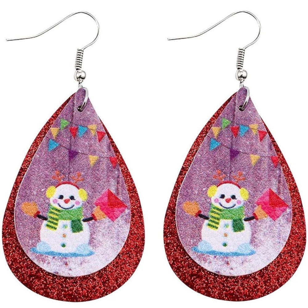 NWT Snowman Sparkling Earrings